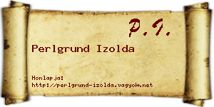 Perlgrund Izolda névjegykártya